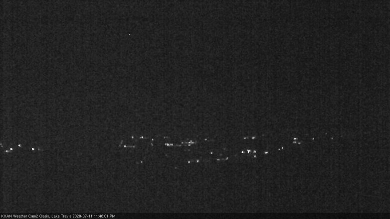 Lake Travis webcam, July 11, 2020 11:45 PM CT