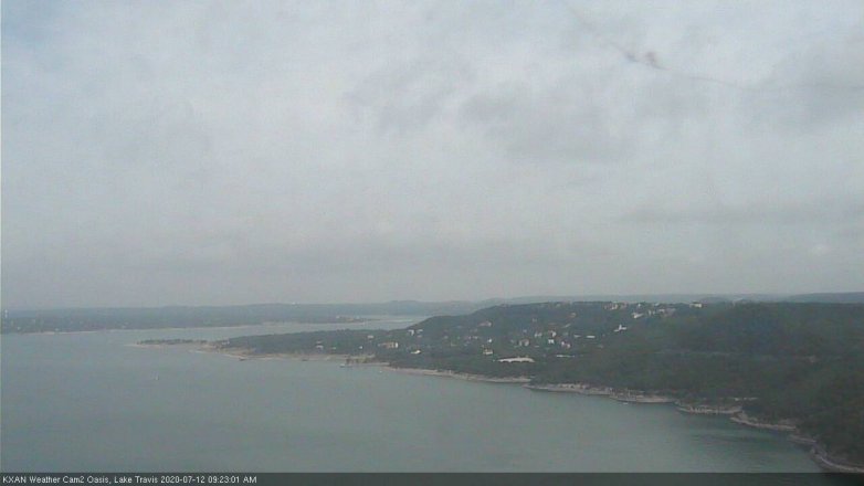 Lake Travis webcam, July 12, 2020 9:25 AM CT