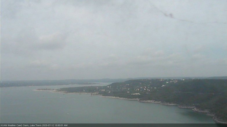 Lake Travis webcam, July 12, 2020 10:00 AM CT