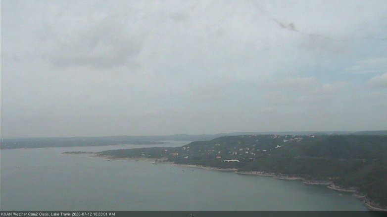 Lake Travis webcam, July 12, 2020 10:25 AM CT