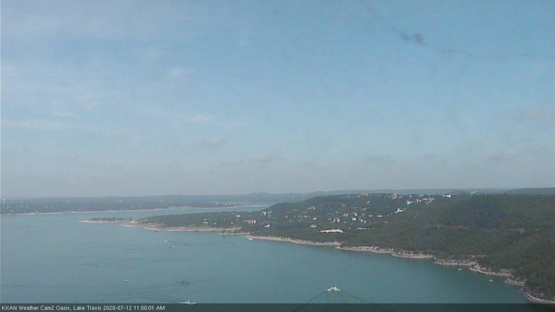 Lake Travis webcam, July 12, 2020 11:00 AM CT