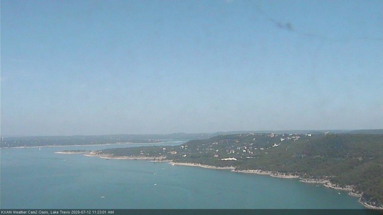 Lake Travis webcam, July 12, 2020 11:25 AM CT
