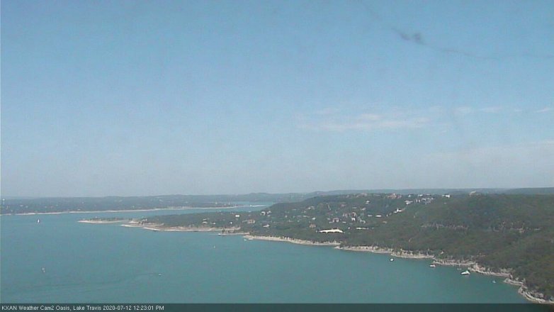 Lake Travis webcam, July 12, 2020 12:25 PM CT