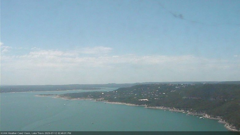 Lake Travis webcam, July 12, 2020 2:45 PM CT