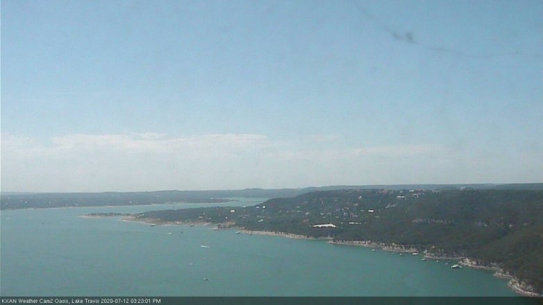 Lake Travis webcam, July 12, 2020 3:25 PM CT
