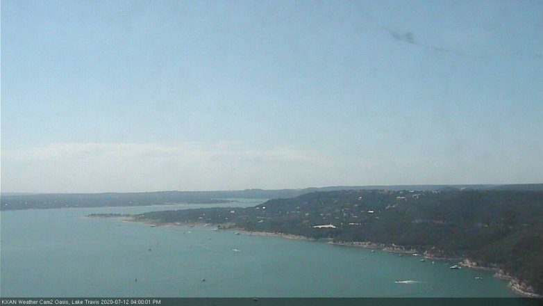 Lake Travis webcam, July 12, 2020 4:00 PM CT