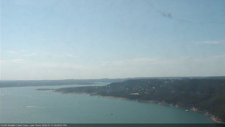 Lake Travis webcam, July 12, 2020 4:45 PM CT