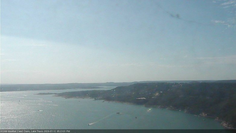 Lake Travis webcam, July 12, 2020 5:25 PM CT