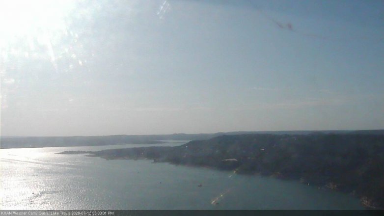 Lake Travis webcam, July 12, 2020 6:00 PM CT