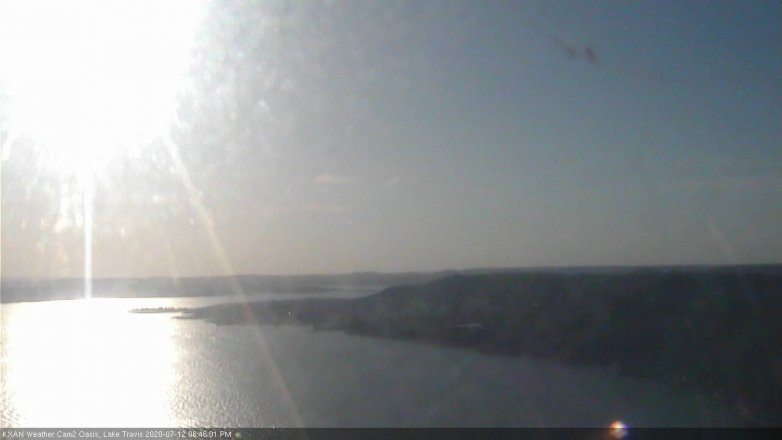 Lake Travis webcam, July 12, 2020 6:45 PM CT