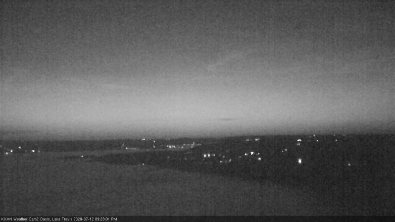 Lake Travis webcam, July 12, 2020 9:25 PM CT