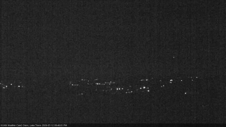 Lake Travis webcam, July 12, 2020 9:45 PM CT
