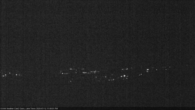 Lake Travis webcam, July 12, 2020 11:00 PM CT
