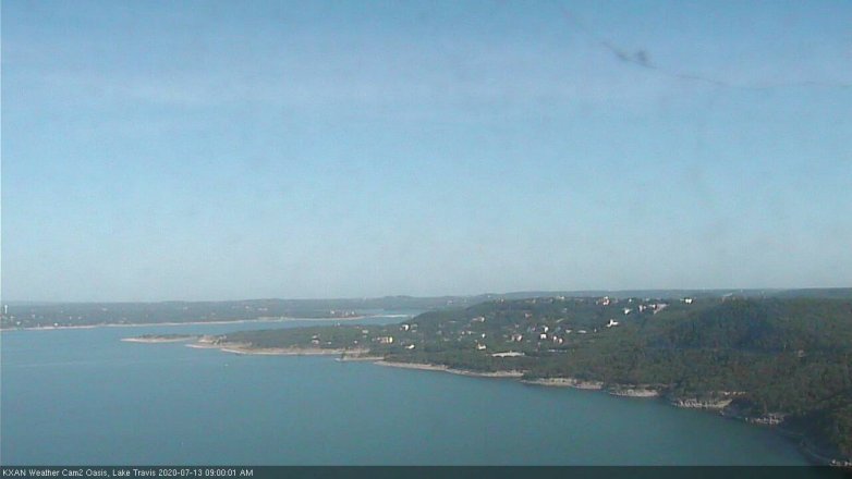 Lake Travis webcam, July 13, 2020 9:00 AM CT
