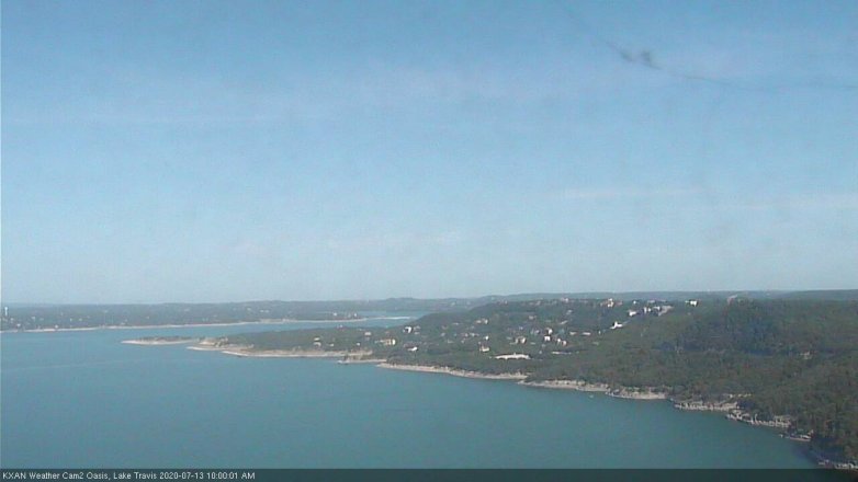 Lake Travis webcam, July 13, 2020 10:00 AM CT