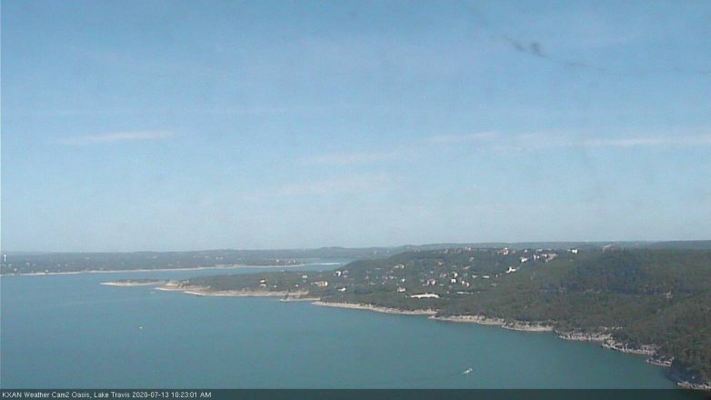 Lake Travis webcam, July 13, 2020 10:25 AM CT