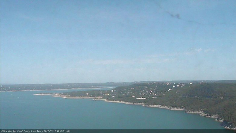 Lake Travis webcam, July 13, 2020 10:45 AM CT
