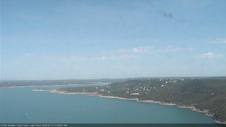 Lake Travis webcam, July 13, 2020 11:00 AM CT