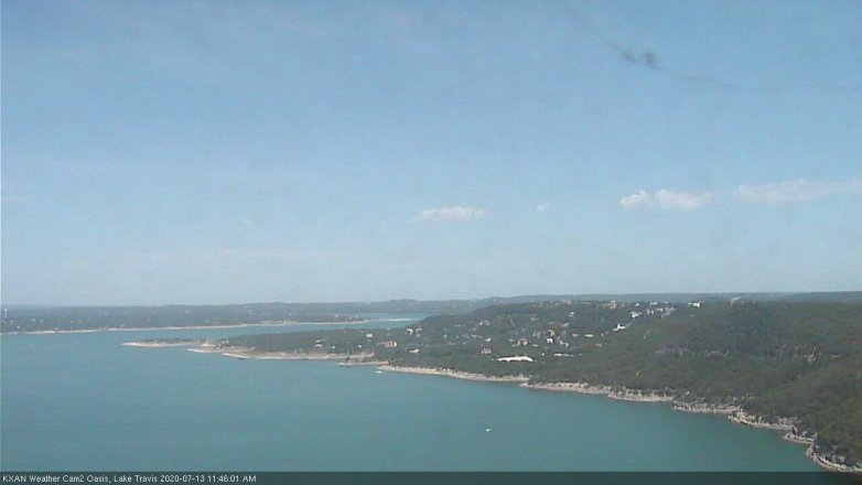 Lake Travis webcam, July 13, 2020 11:45 AM CT