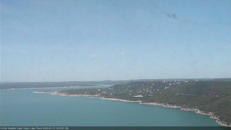 Lake Travis webcam, July 13, 2020 12:25 PM CT