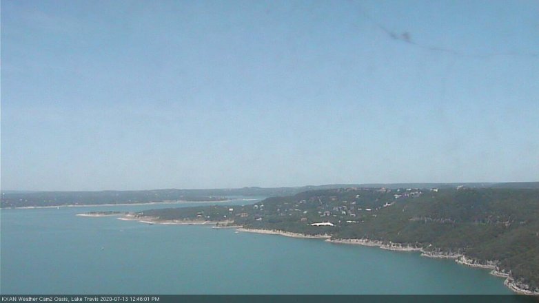 Lake Travis webcam, July 13, 2020 12:45 PM CT