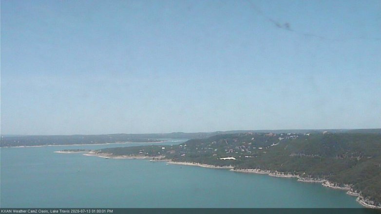 Lake Travis webcam, July 13, 2020 1:00 PM CT