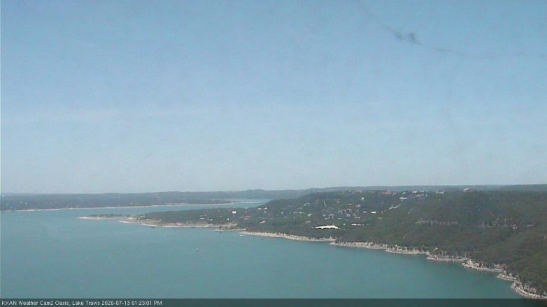 Lake Travis webcam, July 13, 2020 1:25 PM CT