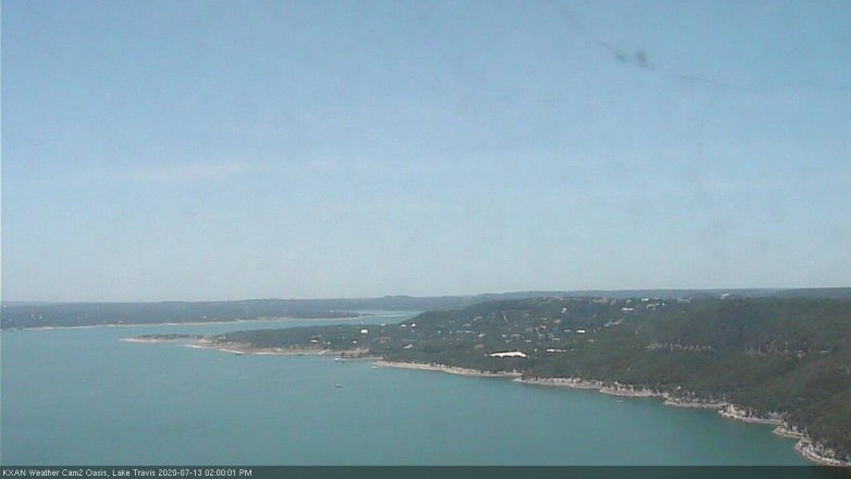 Lake Travis webcam, July 13, 2020 2:00 PM CT