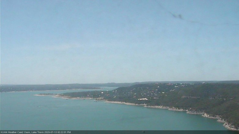 Lake Travis webcam, July 13, 2020 2:25 PM CT