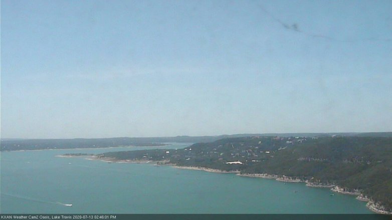 Lake Travis webcam, July 13, 2020 2:45 PM CT
