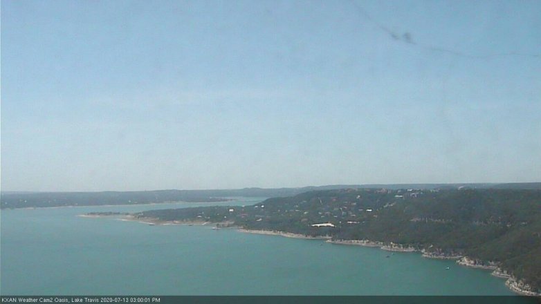 Lake Travis webcam, July 13, 2020 3:00 PM CT