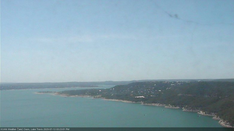 Lake Travis webcam, July 13, 2020 3:25 PM CT