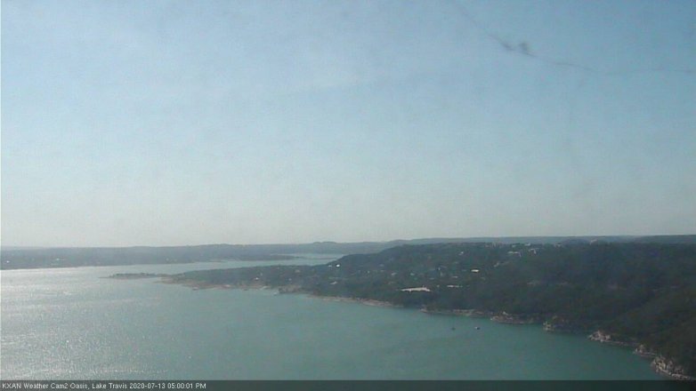 Lake Travis webcam, July 13, 2020 5:00 PM CT