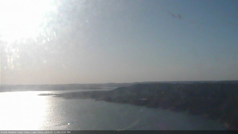 Lake Travis webcam, July 13, 2020 6:25 PM CT