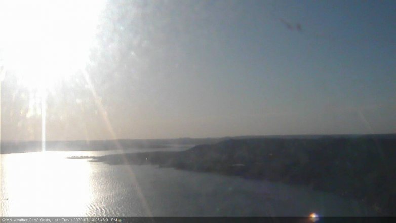 Lake Travis webcam, July 13, 2020 6:45 PM CT