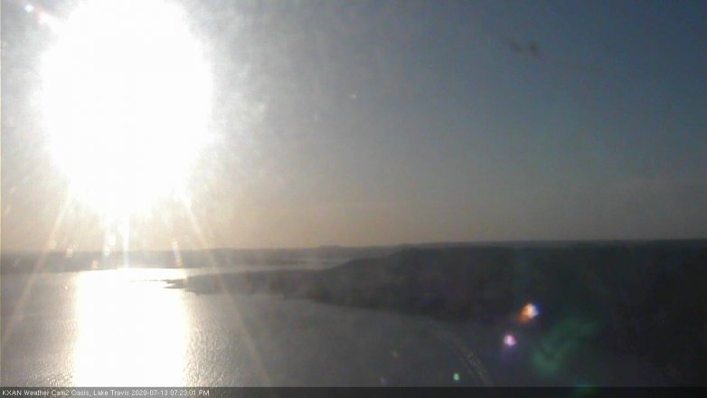 Lake Travis webcam, July 13, 2020 7:25 PM CT
