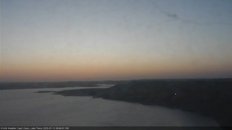 Lake Travis webcam, July 13, 2020 8:45 PM CT