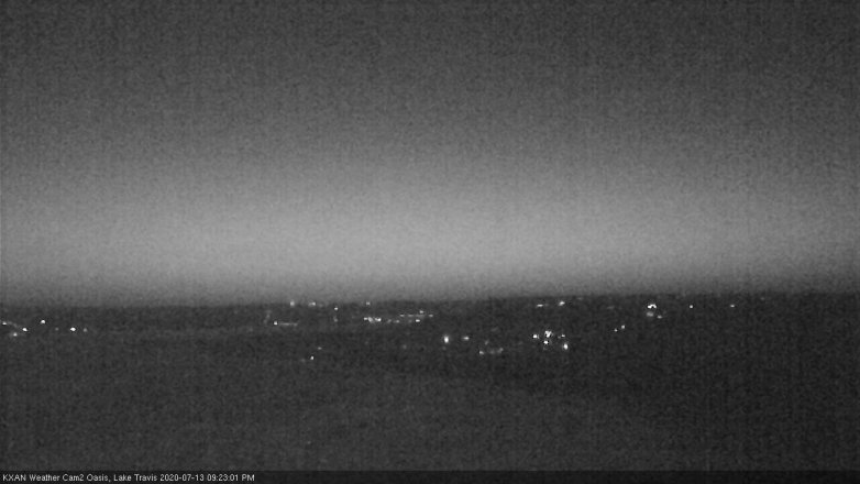 Lake Travis webcam, July 13, 2020 9:25 PM CT