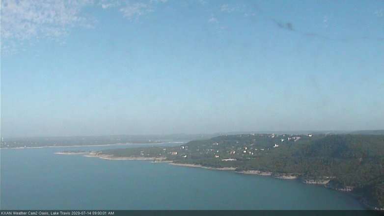 Lake Travis webcam, July 14, 2020 9:00 AM CT