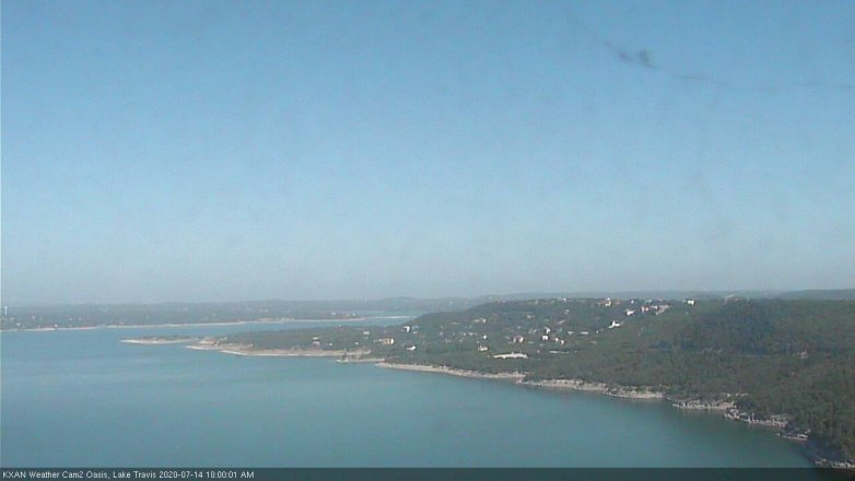 Lake Travis webcam, July 14, 2020 10:00 AM CT