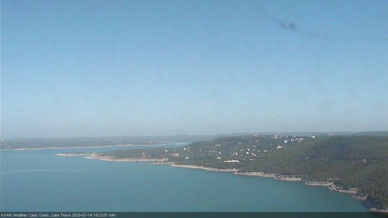 Lake Travis webcam, July 14, 2020 10:25 AM CT