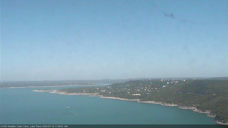 Lake Travis webcam, July 14, 2020 11:00 AM CT