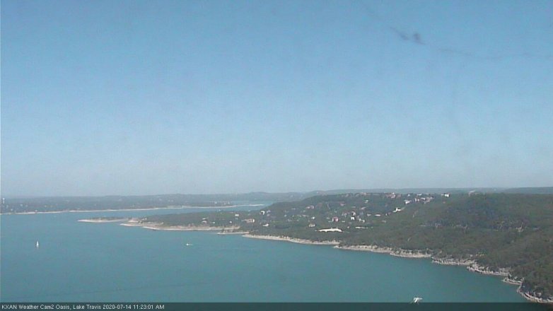 Lake Travis webcam, July 14, 2020 11:25 AM CT
