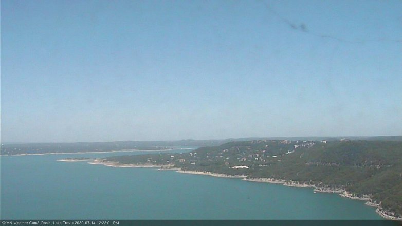 Lake Travis webcam, July 14, 2020 12:25 PM CT