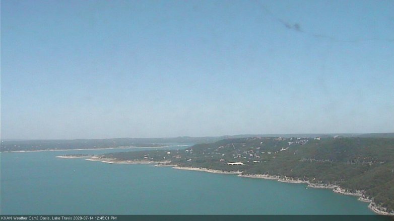 Lake Travis webcam, July 14, 2020 12:45 PM CT