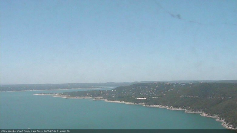 Lake Travis webcam, July 14, 2020 1:45 PM CT