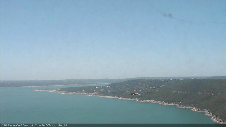 Lake Travis webcam, July 14, 2020 2:00 PM CT