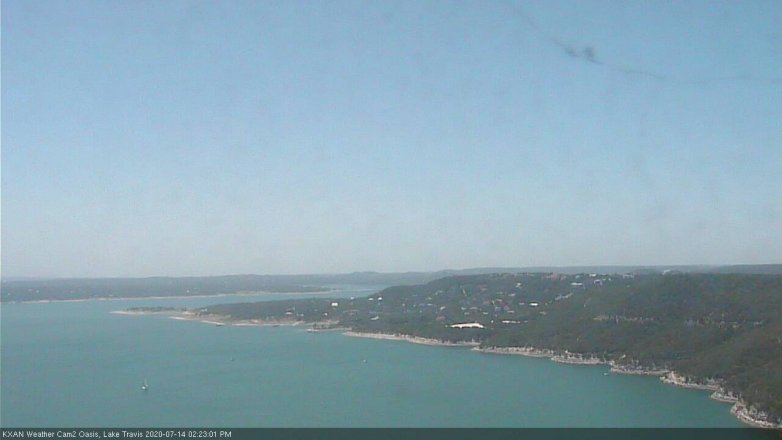 Lake Travis webcam, July 14, 2020 2:25 PM CT