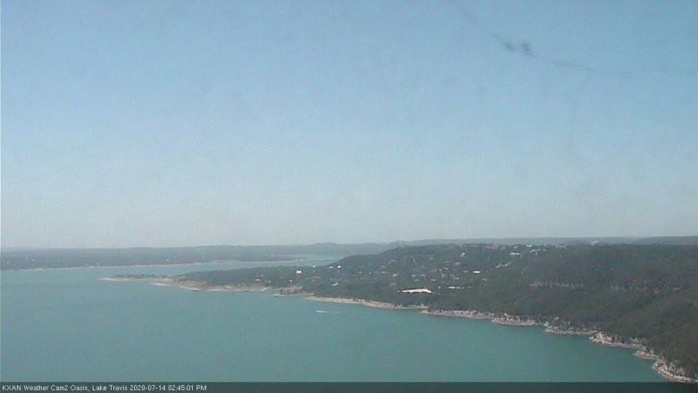 Lake Travis webcam, July 14, 2020 2:45 PM CT