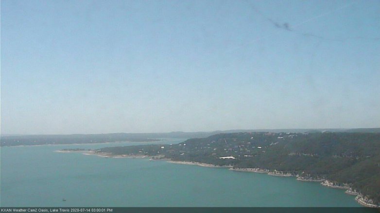 Lake Travis webcam, July 14, 2020 3:00 PM CT